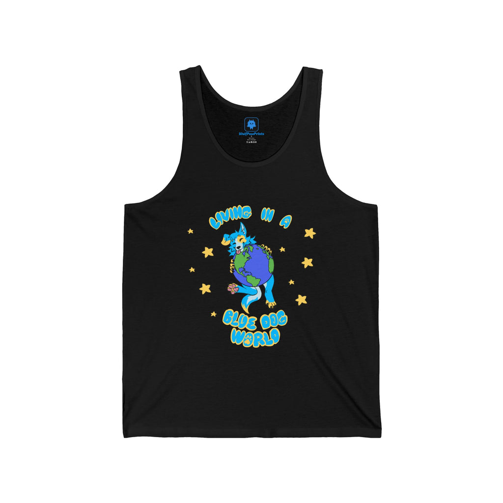Living in a Blue Dog World Tank Top