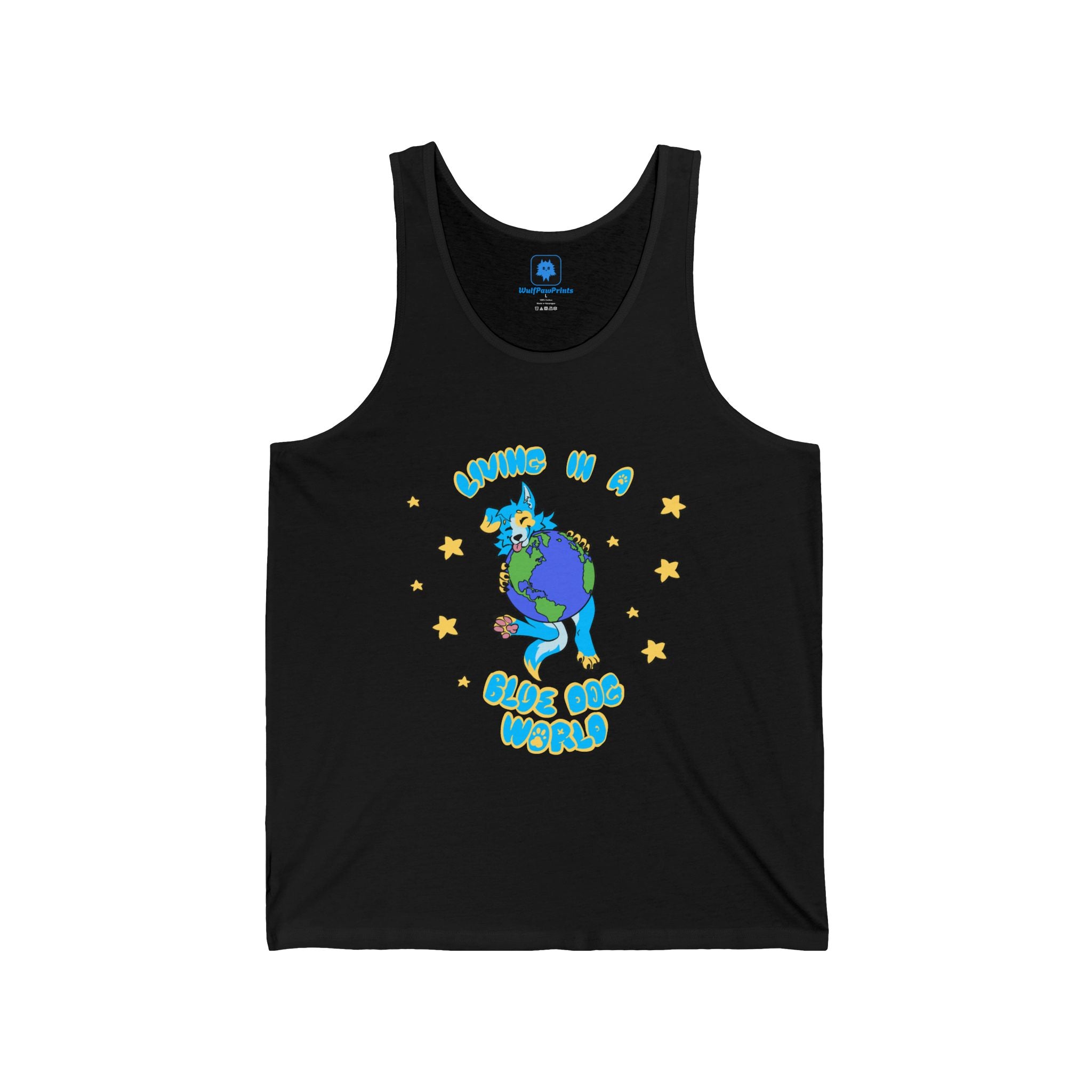 Living in a Blue Dog World Tank Top